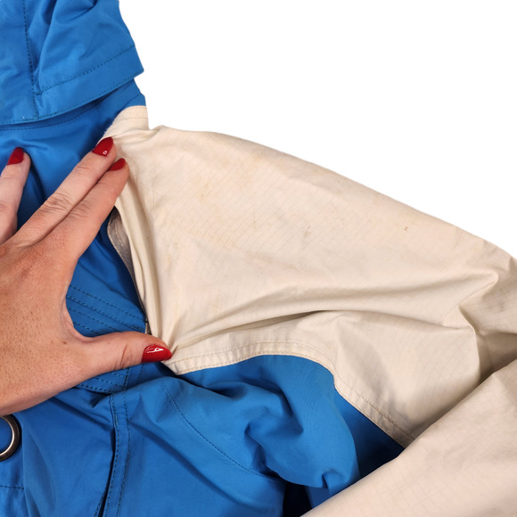 Oakley Jacket Mens Medium Blue White Colorblock Snowboarding Ski Graffiti - Picture 8 of 15